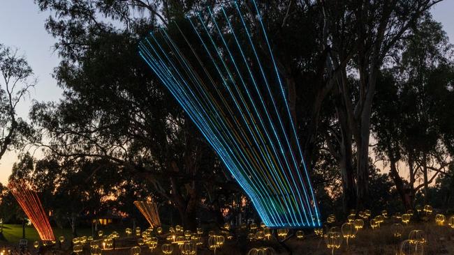 Mildura 's Trail of  Lights. by Bruce Munro. Picture: Serena Munro.