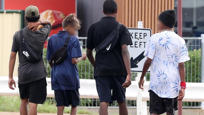 HOLD COURIER MAIL EMBARGO 25TH FEB  Group of youth in Mount Isa, youth crime in Mount Isa. Picture: Liam Kidston