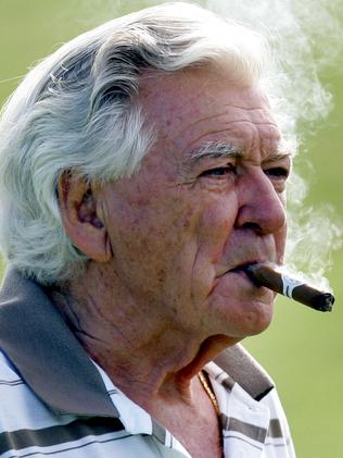 Former Australian prime minister Bob Hawke is also a fan of cigars. Picture: Supplied