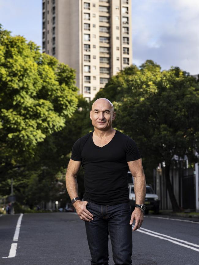 Alan Taylor in front of Redfern’s McKell public housing block.