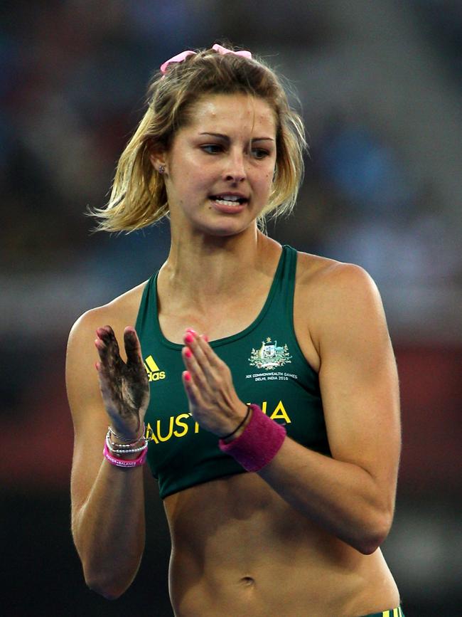 Bisk competing at the Comm Games in 2010. (Photo by Mark Dadswell/Getty Images)