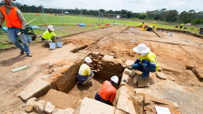 Construction workers uncovered the ruins of the long-forgotten White Hart Inn.