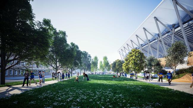 There will be improved pedestrian and public plaza areas and landscaping around the stadium.