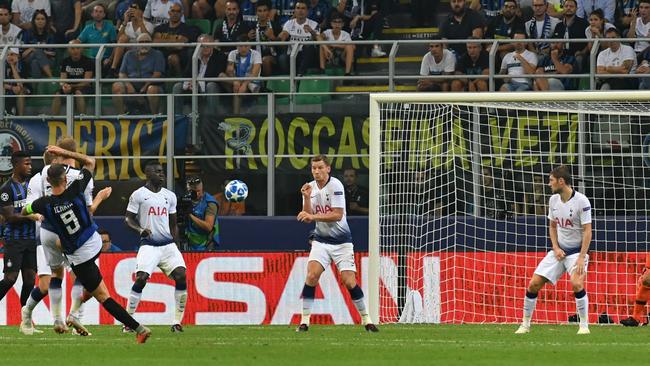 Inter Milan's Argentine forward Mauro Icardi scores an outrageous equaliser against Spurs.