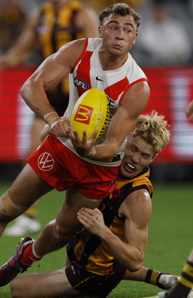 Will Hayward in action against the Hawks on Sunday. Picture: Michael Klein