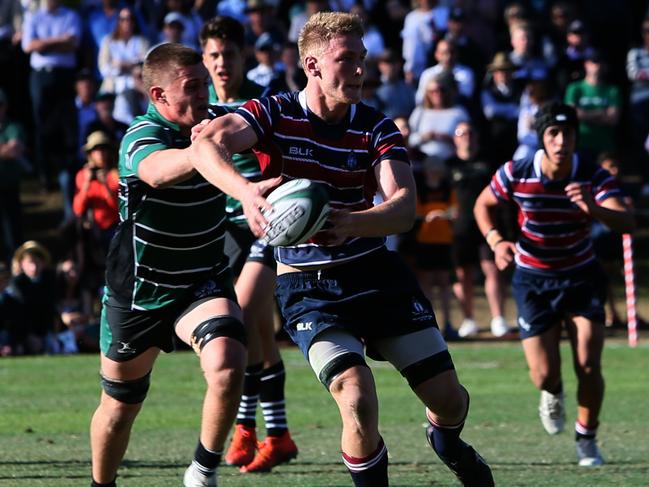 Marlon Jones in action for The Southport School on Saturday. Picture: AAP Image/Richard Waugh