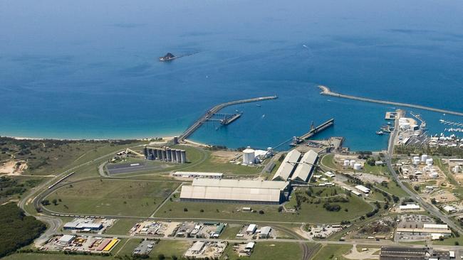 Aerial view of the Mackay Bulk Sugar Terminal. Picture: Sugar Terminal Limited