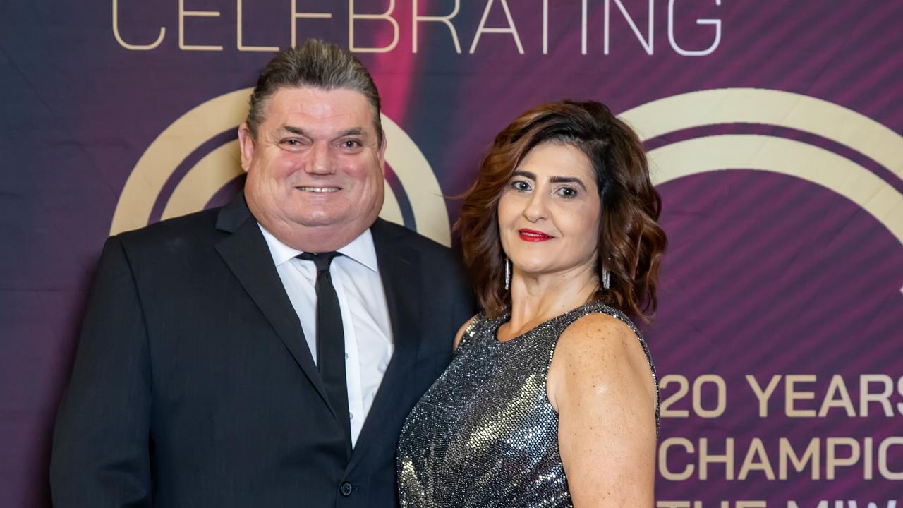 Dave and Marg Hackett at the 2021 Resource Industry Network awards at the MECC. Picture: Tristan Mariano