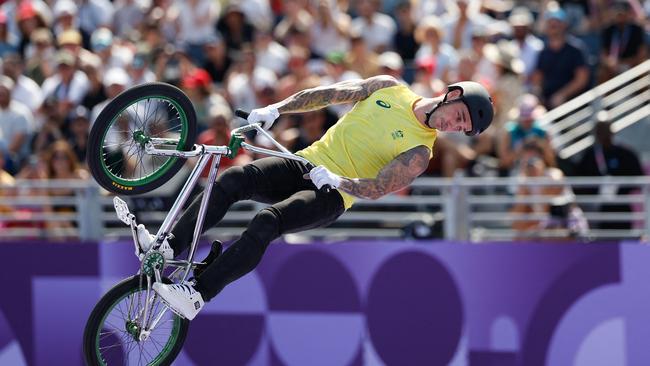 Logan Martin was unable to defend his Olympic title after crashing in the final. Picture Odd Andersen / AFP