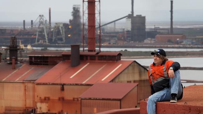 Worker Graham Harrison is worried for the future of Whyalla after Arrium was put into administration. Picture: Kelly Barnes