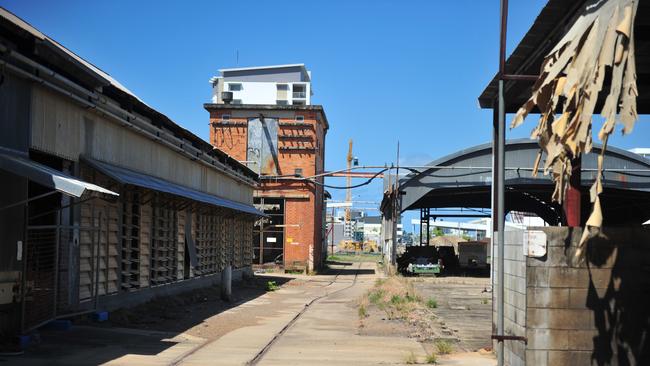 The vacant North Rail Yards site.