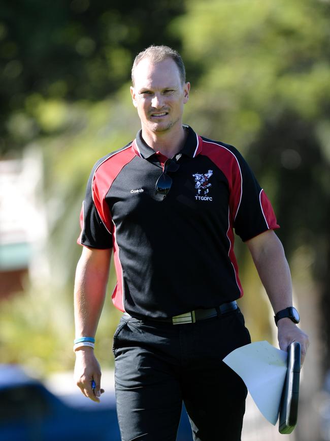 Tea Tree Gully coach Justin Maschotta. Picture: AAP/Morgan Sette