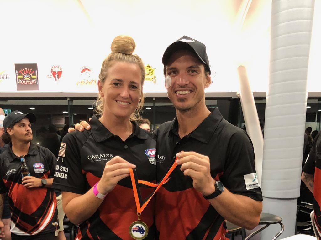 Nightcliff players Cameron Ilett and Mickayla Ward. Picture: Supplied.