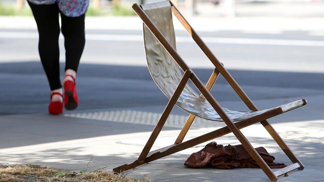 It looks like an abandoned chair, but it’s art. Picture Yuri Kouzmin