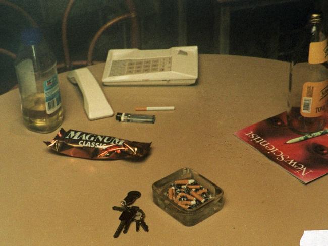 Gangitano’s belongings sit on the kitchen table where he left them the night he was shot dead.