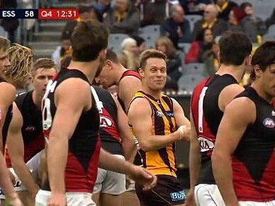 Sam Mitchell's infamous taunt to Essendon players in 2015.