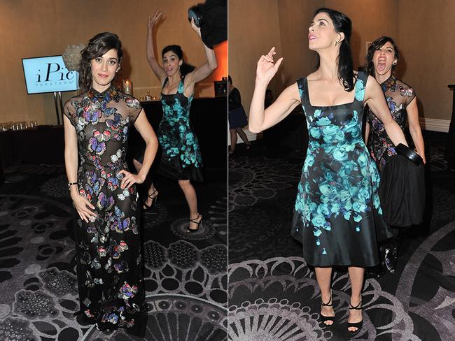 One thing actress Sarah Silverman has probably learned is that when you photobomb actress Lizzy Caplan she’ll get you back. The ladies attend the 4th Annual Critics’ Choice Television Awards at The Beverly Hilton Hotel in June 2014 in Beverly Hills, California. Picture: Getty