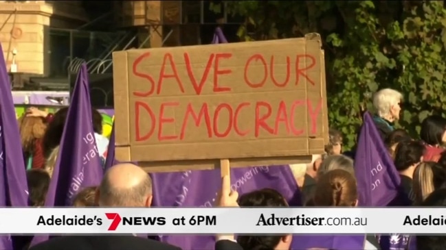 The Advertiser/7NEWS Adelaide: SA protest laws pass, Crows star wins at tribunal