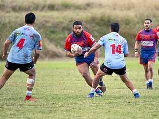 Redbank Plains' player Tuitoga Leota makes a strong run during last weekend's A-Grade thriller against Swifts. Picture: Cordell Richardson