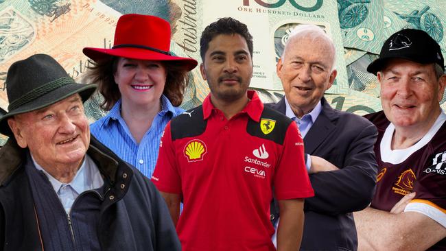 From left: Lindsay Fox, Gina Rinehart, Laurence Escalante, Jack Cowin and Kim Cannon.