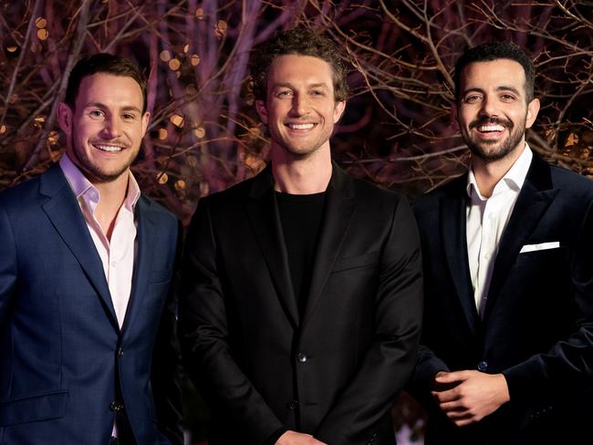 The Bachelors Australia – Luke, Ben and Wes. Picture: Ten