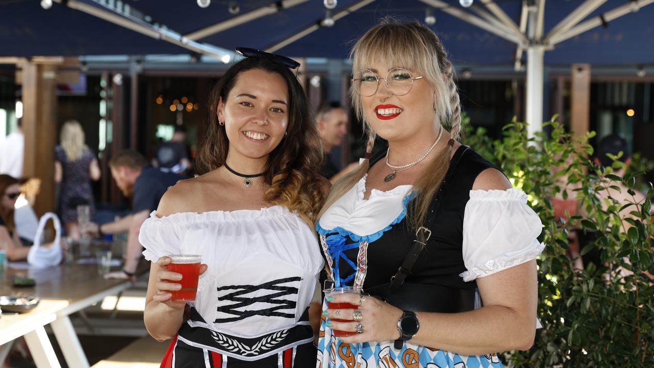 Olivia Walker and Jessica Young at Hemingway's Brewery's Oktoberfest celebrations. Picture: Brendan Radke