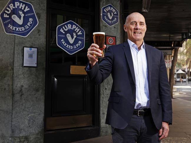 Lion Nathan Managing Director James Brindley outside the Grand Hotel in Sydney. Picture: Tim Hunter