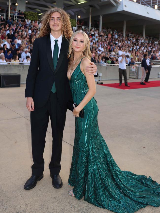 Ethan Bell and Kiarna McNally at the Southport State High School Formal at SeaWorld. Picture, Portia Large.