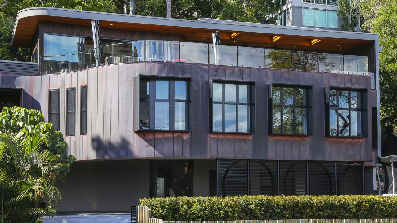 The Currumbin home’s striking copper-clad facade