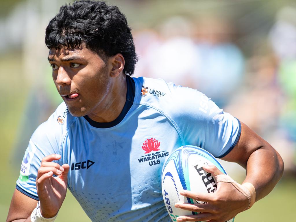 Heamasi played rugby union for the NSW Waratahs U16 in 2023 but could not be wooed from the NRL and Wests Tigers. Picture: Julian Andrews