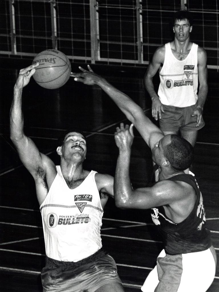 1989. Danny Morseu (front, left). Basketball. Indigenous Olympian. Indigenous Olympians.