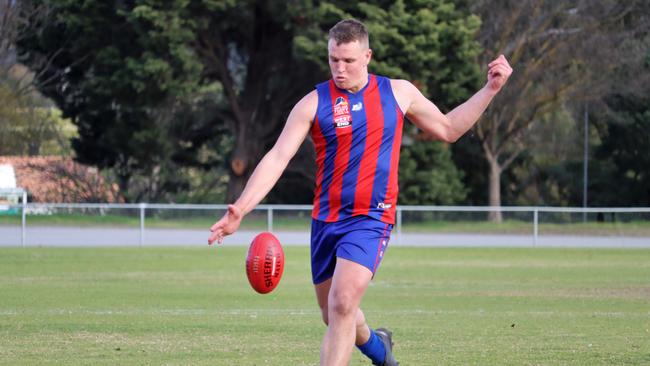 Star Hope Valley forward Daniel Nobes has remained one of local footy's best goalkickers for nearly a decade. Picture: Lisa Wright