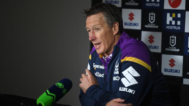 Storm coach Craig Bellamy has steered his team through uncharted waters perfectly. Picture: AAP Image/Joel Carrett