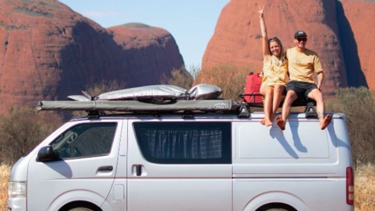 The pair cook all their meals inside the van. Picture: Instagram / @ausbackpacker