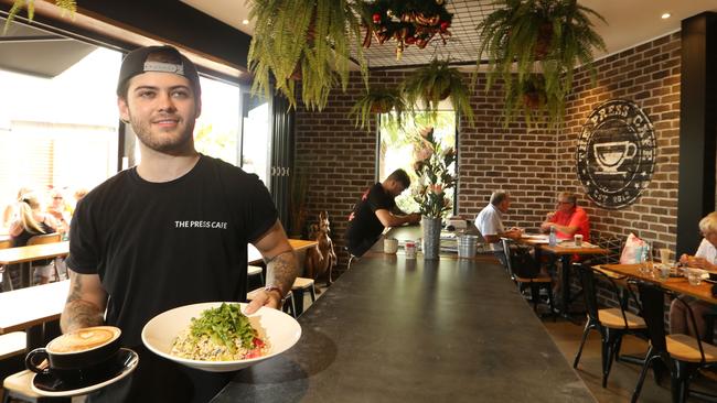 Press Cafe owner Damien Jacquelin at work. Picture Glenn Hampson