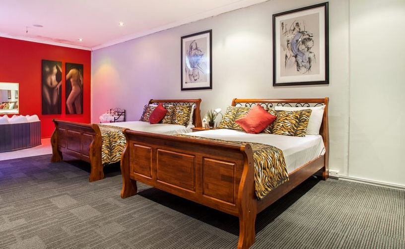 A brothel formerly run by bankrupted Gold Coast entrepreneur Ken Lacey is being offered for sale via auction through Ray White Commercial. Picture: Contributed