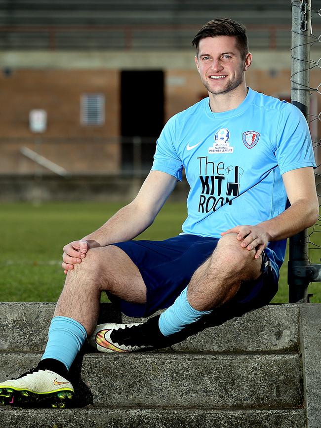 Andy Brennan after joining Newcastle Jets.