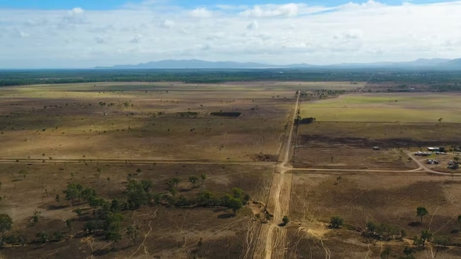 Aerial view of the land set aside for the Lansdown Eco-Industrial Precinct, 40km south of Townsville. Picture: TCC.