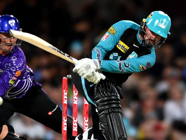 BRISBANE, AUSTRALIA - JANUARY 07: Colin Munro of the Heat bats during the BBL match between Brisbane Heat and Hobart Hurricanes at The Gabba, on January 07, 2024, in Brisbane, Australia. (Photo by Albert Perez/Getty Images)