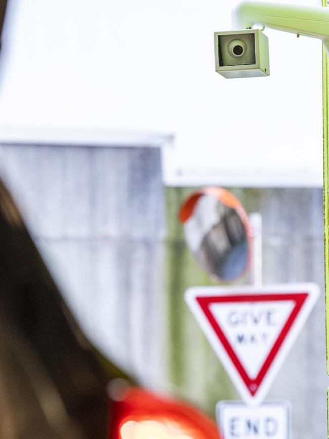 A number plate camera at the Dan Murphy' s express direct-to-boot drive thru at Manly Vale. Picture: Supplied.