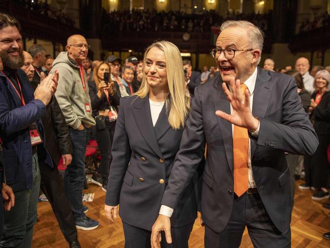 Prime Minister Anthony Albanese arrives with partner Jodie Haydon. Picture: Simon Bullard.