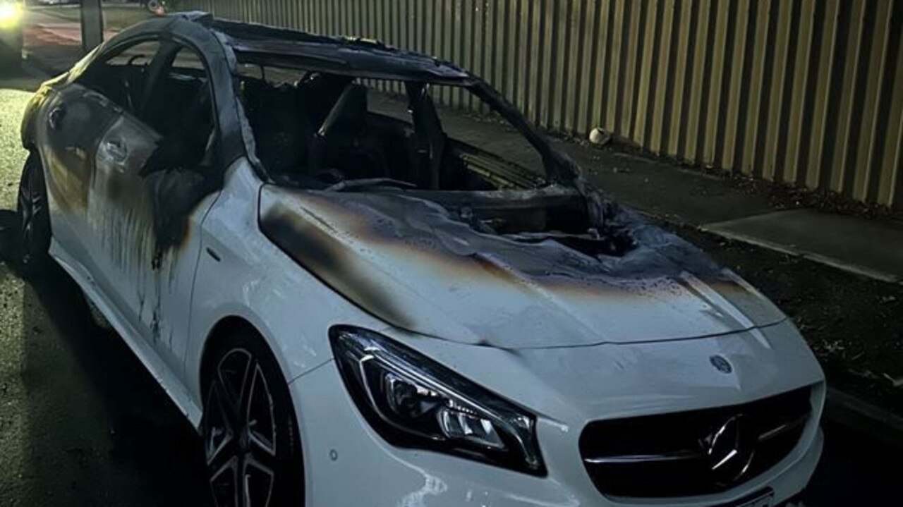Police are investigating a car fire at Kurralta Park this morning. Photo: SA police