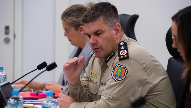 Corrections Commissioner Matthew Varley, Budget Estimates 2023 at Parliament Darwin.Picture: Pema Tamang Pakhrin