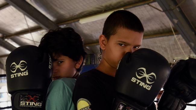 There are concerns young boxers, like Isaak (left) and Jesse Schroeder, will not have a permanent place to train from the end of January. Picture: (A)manda Parkinson.