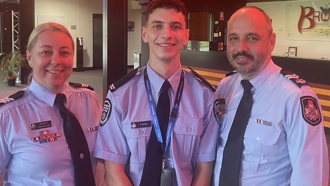 Officer Daniel and his family.