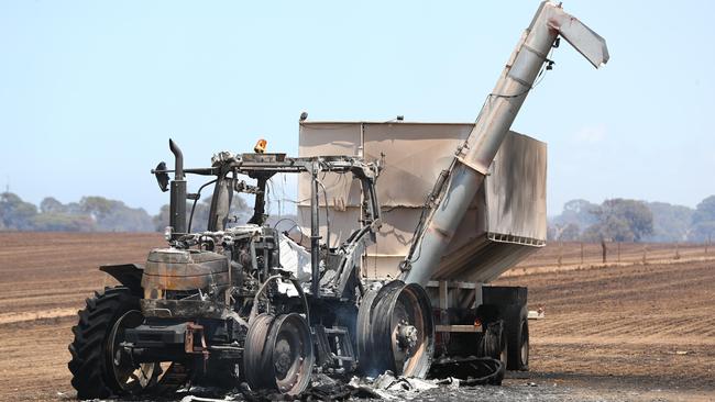 Damaged farm machinery at an Edithburgh property. Picture: Tait Schmaal