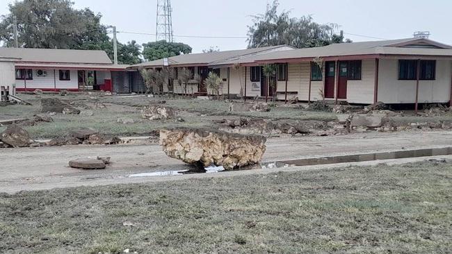 Images taken by Haloti Ulufonua show some of the damage caused by the volcanic eruption in Tonga. Picture: Facebook