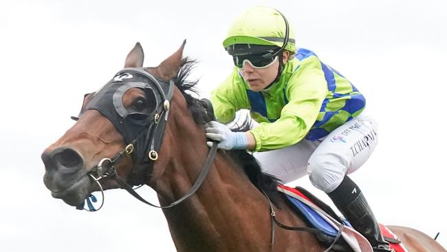 Iknewshewasmine winning at Moe with apprentice jockey Tianni Chapman in the saddle. Picture: Racing Photos