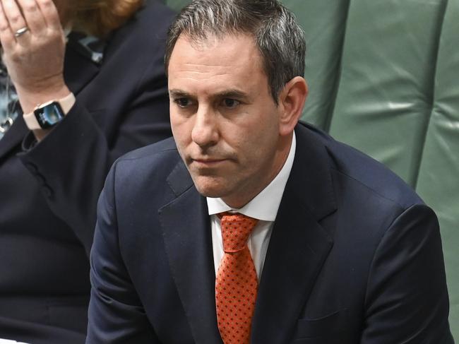 CANBERRA, Australia - NewsWire Photos - August 22, 2024: Federal Treasurer Jim Chalmers during Question Time at Parliament House in Canberra. Picture: NewsWire / Martin Ollman