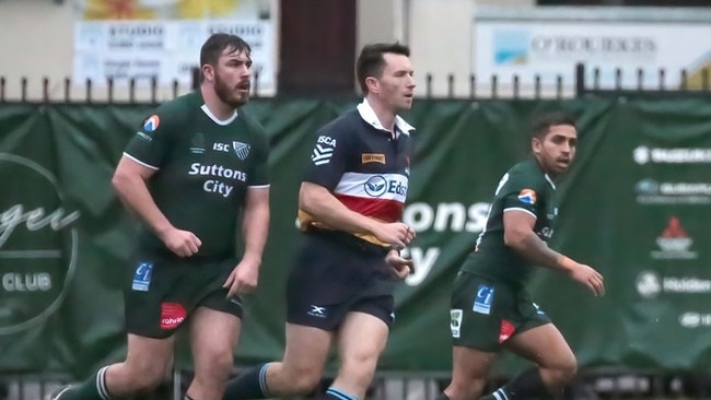 Marcus Cutler running out for Randwick rugby. Pic: Ric Mclallen